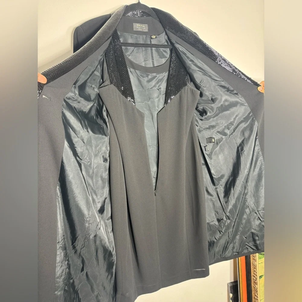 Dana Buchman Black Two Piece Dress And Jacket Set Size 10(m) - Picture 2 of 8